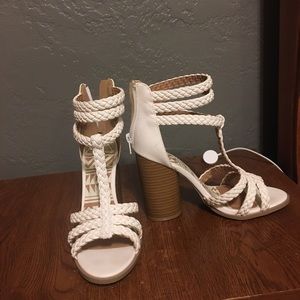 Qupid White Bondi Sandal